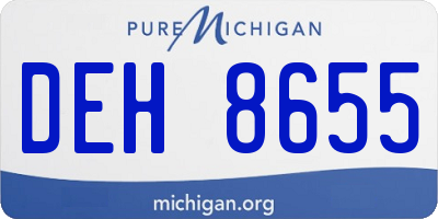MI license plate DEH8655