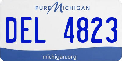 MI license plate DEL4823