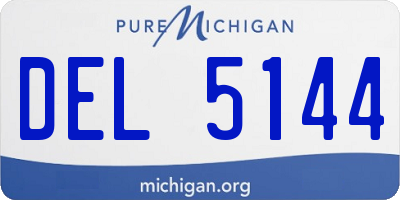 MI license plate DEL5144