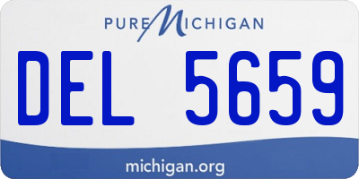 MI license plate DEL5659