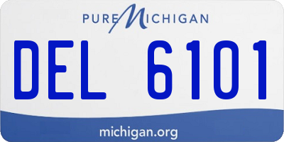 MI license plate DEL6101