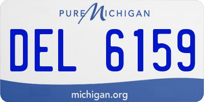 MI license plate DEL6159