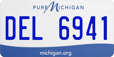MI license plate DEL6941