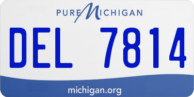 MI license plate DEL7814