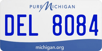 MI license plate DEL8084