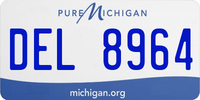 MI license plate DEL8964