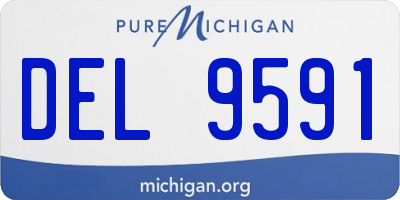 MI license plate DEL9591