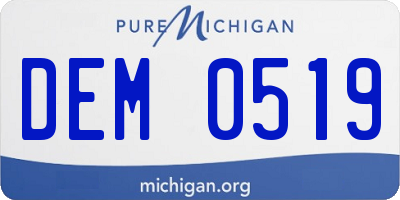 MI license plate DEM0519
