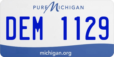 MI license plate DEM1129