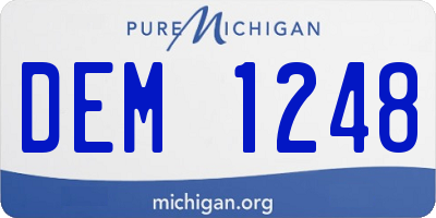 MI license plate DEM1248