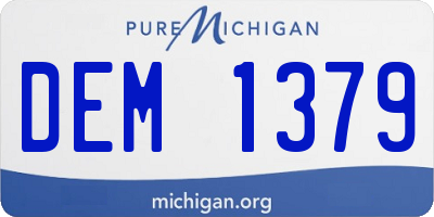 MI license plate DEM1379