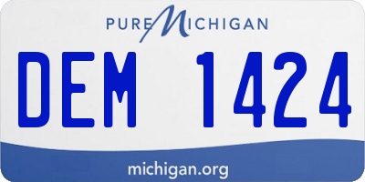 MI license plate DEM1424