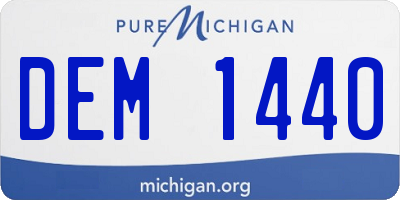 MI license plate DEM1440