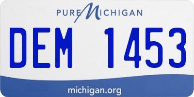 MI license plate DEM1453