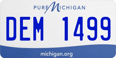 MI license plate DEM1499