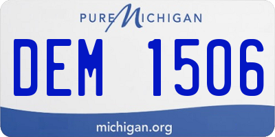 MI license plate DEM1506