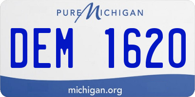 MI license plate DEM1620