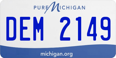 MI license plate DEM2149