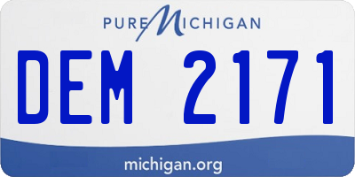 MI license plate DEM2171