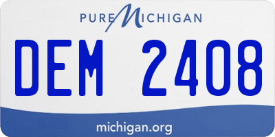 MI license plate DEM2408