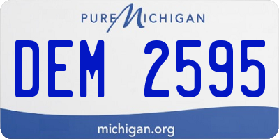 MI license plate DEM2595