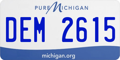 MI license plate DEM2615
