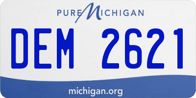 MI license plate DEM2621