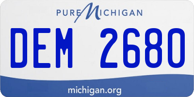 MI license plate DEM2680
