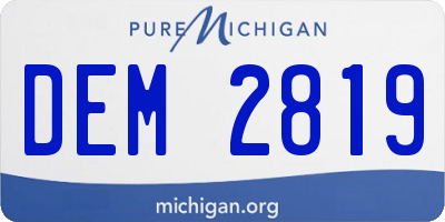 MI license plate DEM2819
