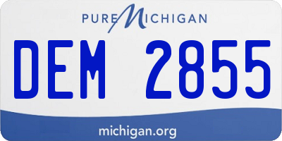 MI license plate DEM2855