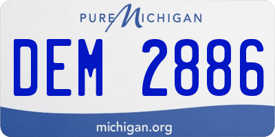 MI license plate DEM2886