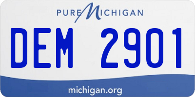 MI license plate DEM2901
