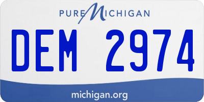 MI license plate DEM2974