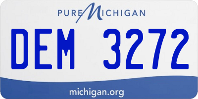 MI license plate DEM3272