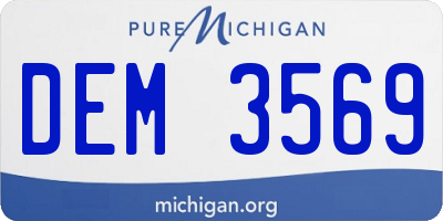 MI license plate DEM3569