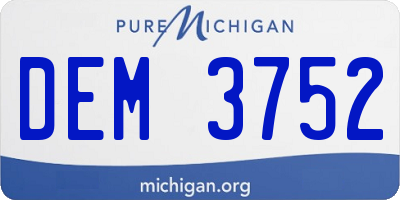 MI license plate DEM3752