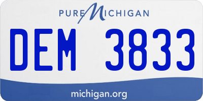 MI license plate DEM3833