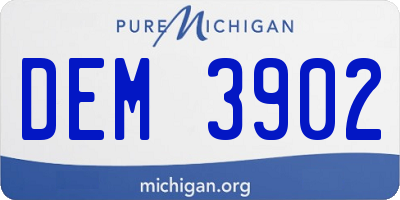 MI license plate DEM3902