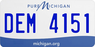 MI license plate DEM4151