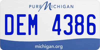 MI license plate DEM4386