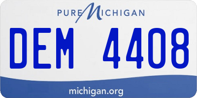 MI license plate DEM4408