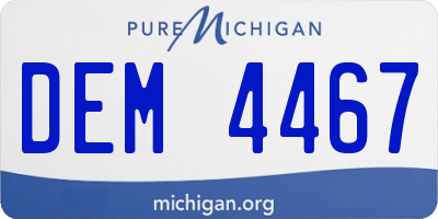 MI license plate DEM4467