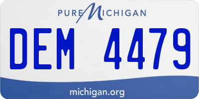 MI license plate DEM4479