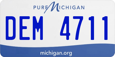 MI license plate DEM4711