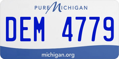 MI license plate DEM4779