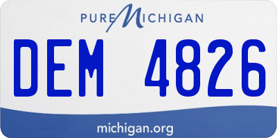 MI license plate DEM4826