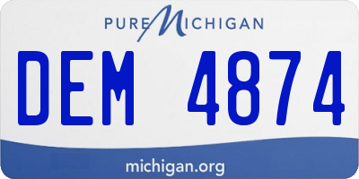 MI license plate DEM4874