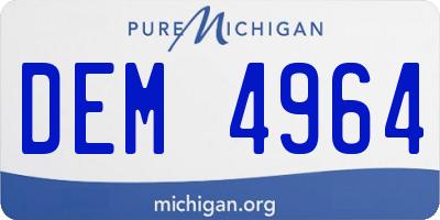 MI license plate DEM4964