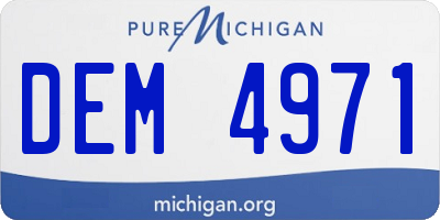 MI license plate DEM4971