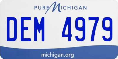 MI license plate DEM4979